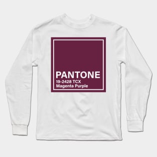 pantone 19-2428 TCX Magenta Purple Long Sleeve T-Shirt